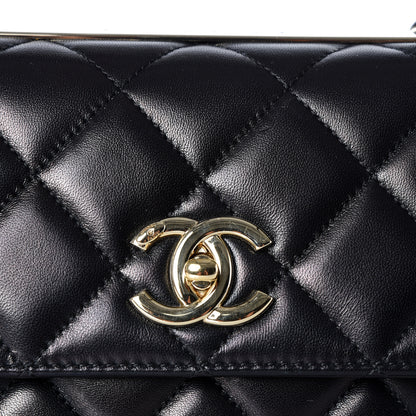 Chanel Lambskin Quilted Small Trendy CC Dual Handle Flap Bag Black 17 of 17