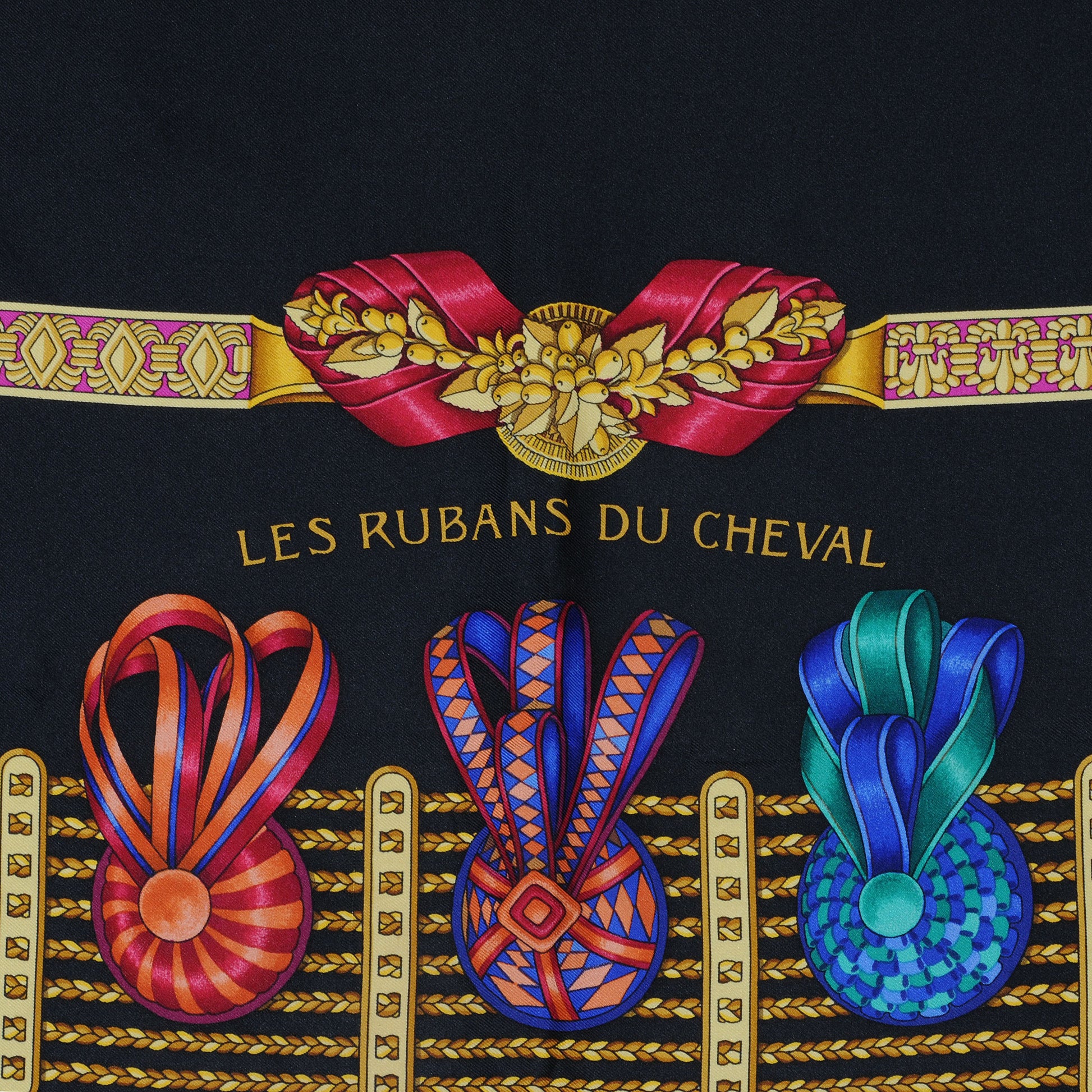 Hermes Silk Les Rubans Du Cheval Scarf 90 5 of 9