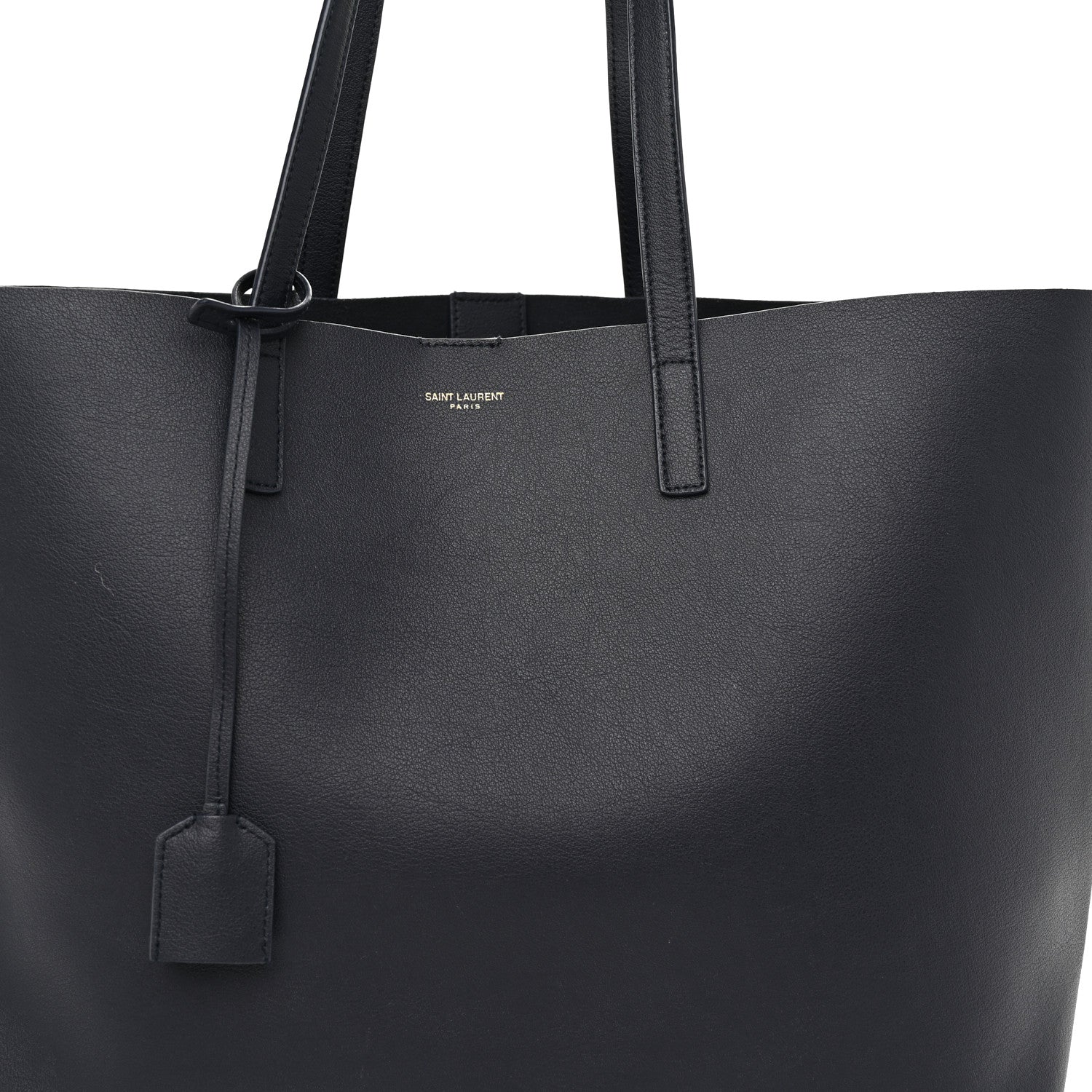 Saint Laurent Calfskin Large Shopping Tote Black 8 of 10