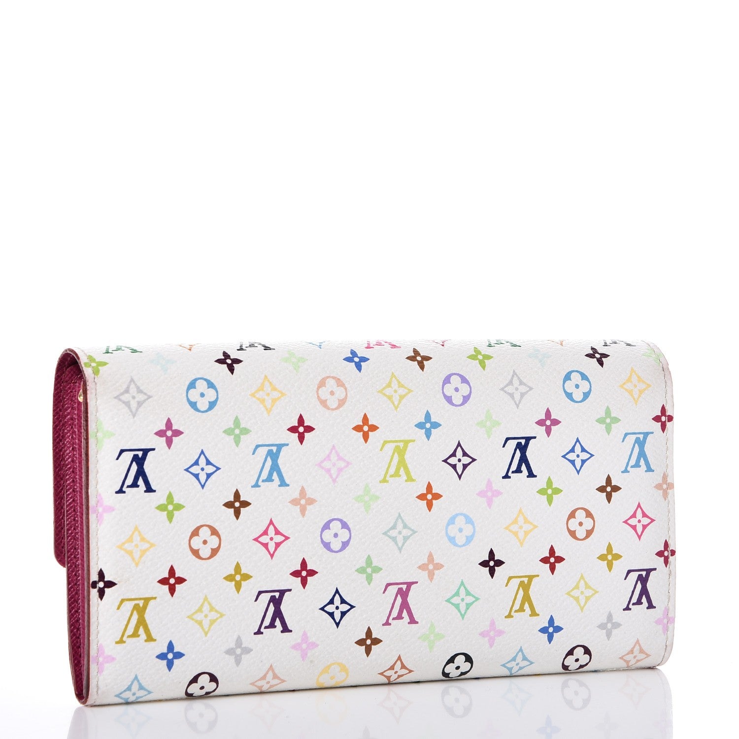 Louis Vuitton Monogram Multicolor Sarah Wallet White Eglantine 3 of 8