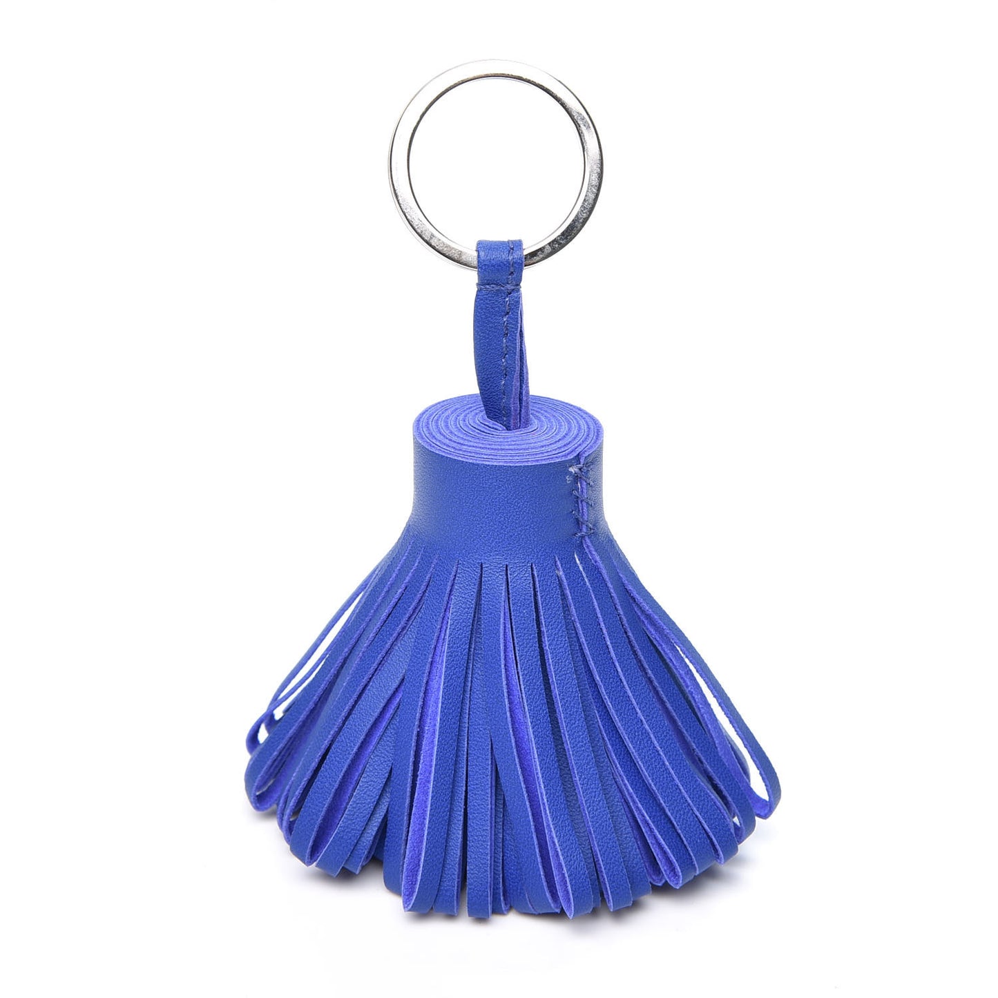 Lambskin Carmen Tassel Key Holder Bleu Electrique