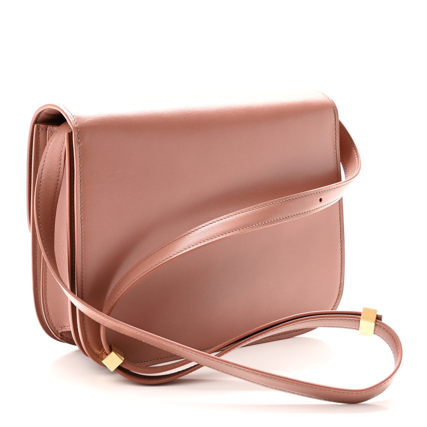 Box Calfskin Medium Classic Box Flap Bag Antique Rose