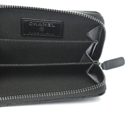 Chanel Lambskin Quilted Zip Coin Purse So Black 5 of 7