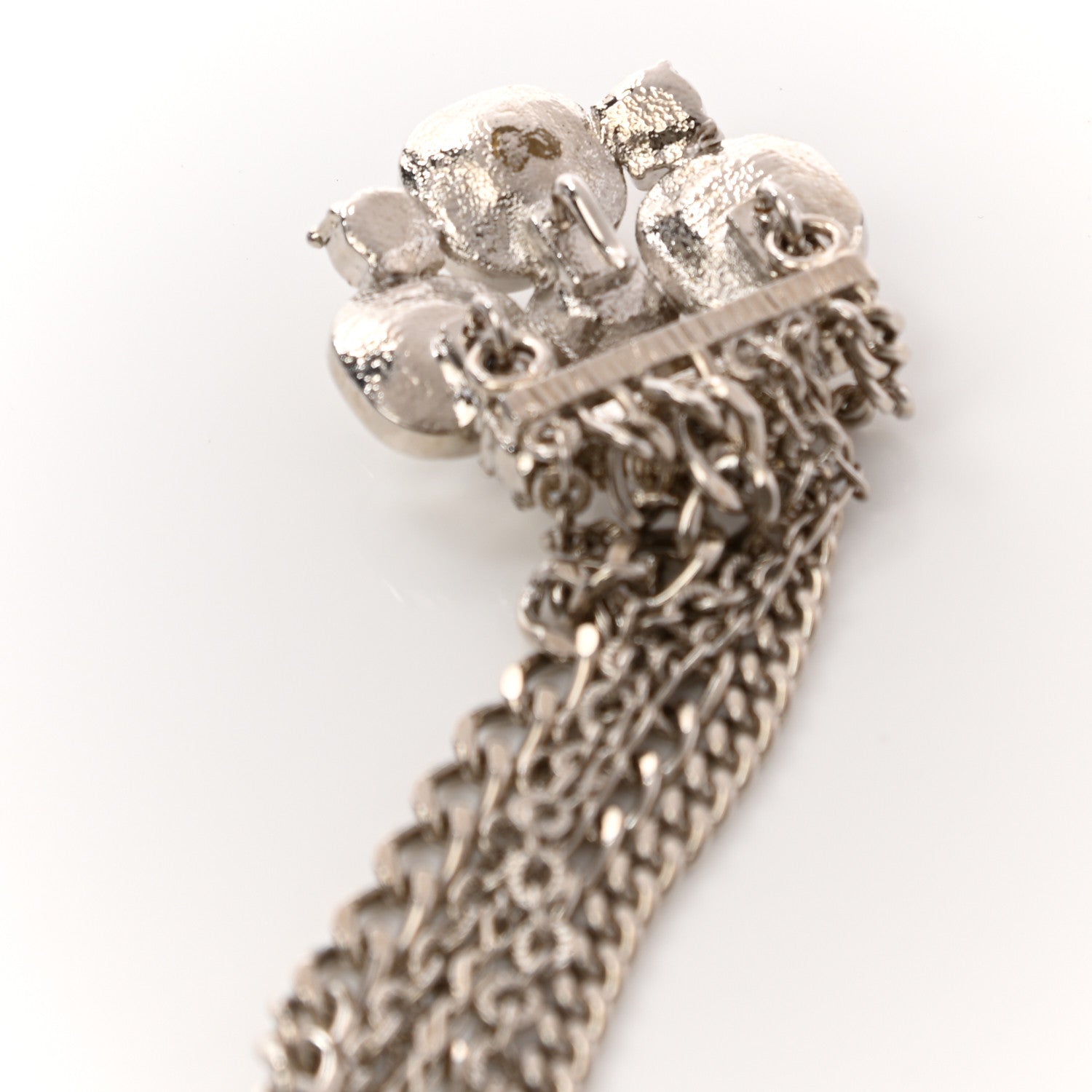 Chanel Crystal CC Multi Strand Chain Belt Silver 4 of 5