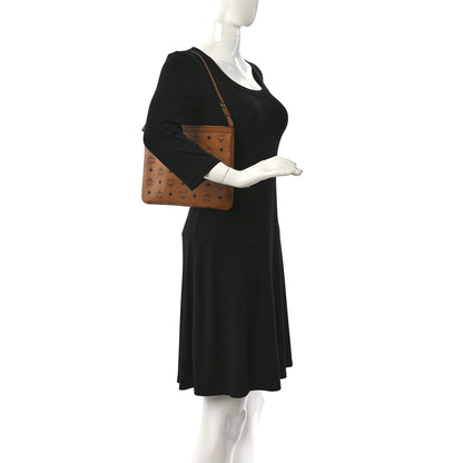 MCM Visetos Liz Shopper Tote Pouch Cognac 2 of 8