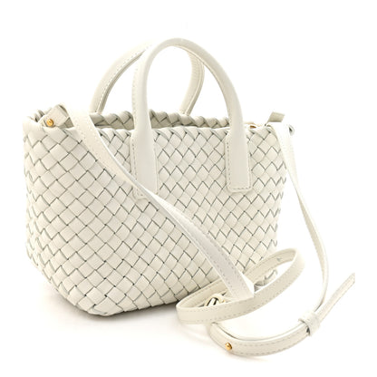 Bottega Veneta Nappa Intrecciato Mini Heart Cabat White 4 of 10