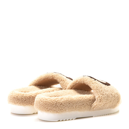 Gucci Merino Interlocking G Slide Sandals 37 Butterscotch Cocoa 3 of 9