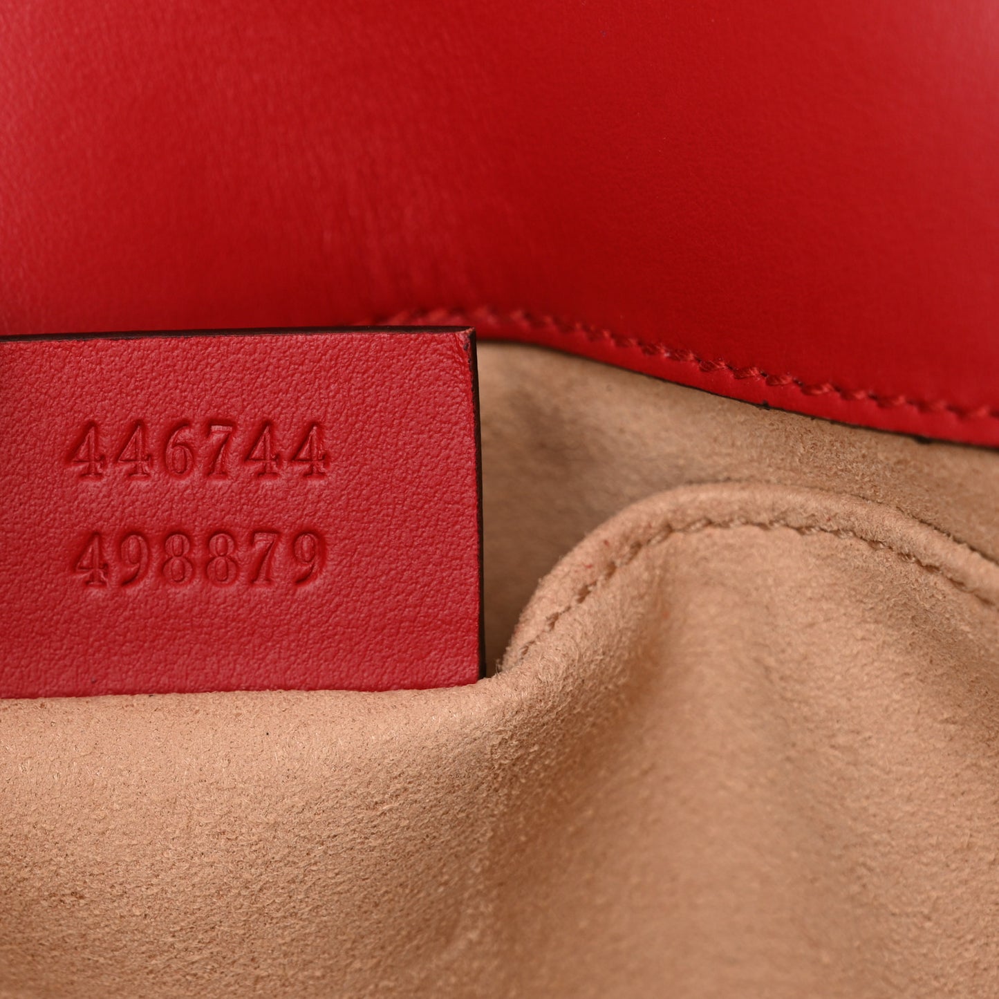 Calfskin Matelasse Mini GG Marmont Shoulder Bag Hibiscus Red