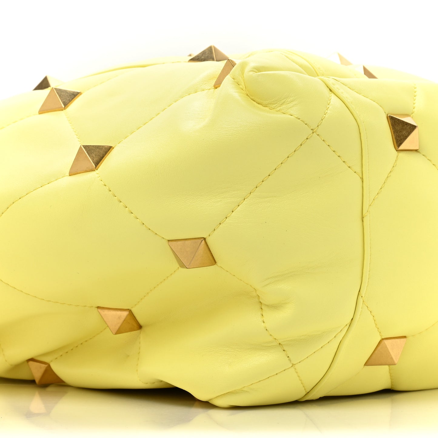 Nappa Medium Roman Stud Tote Lime Sorbet