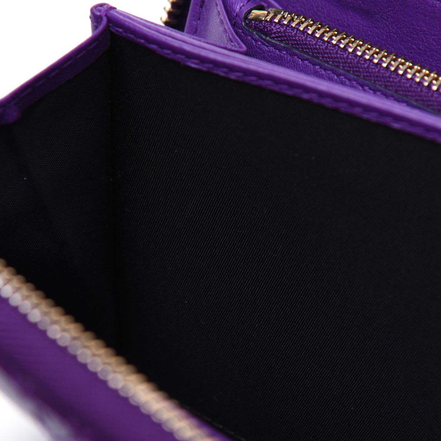 Christian Dior Patent Cannage Voyageur Zip Around Wallet Purple 10 of 12
