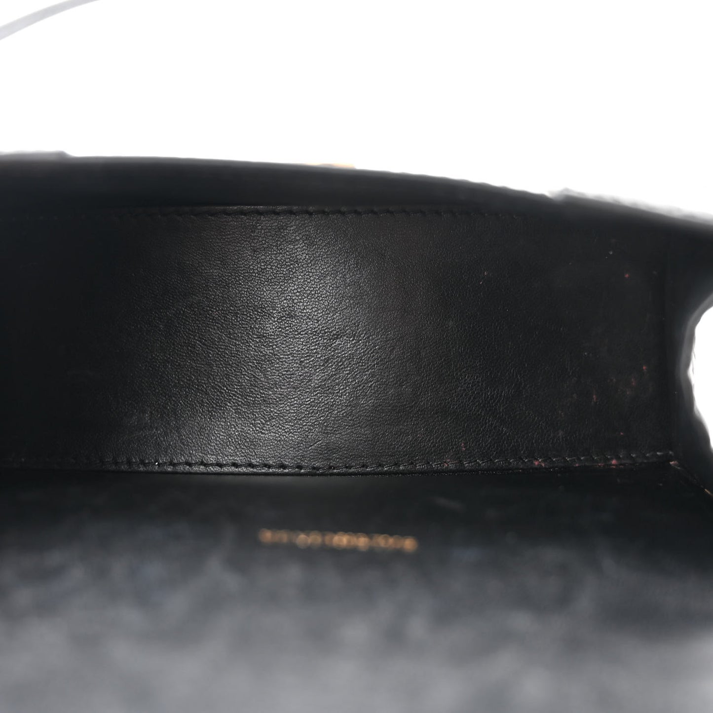 Shiny Calfskin Crocodile Embossed Hourglass Top Handle Bag XS Black