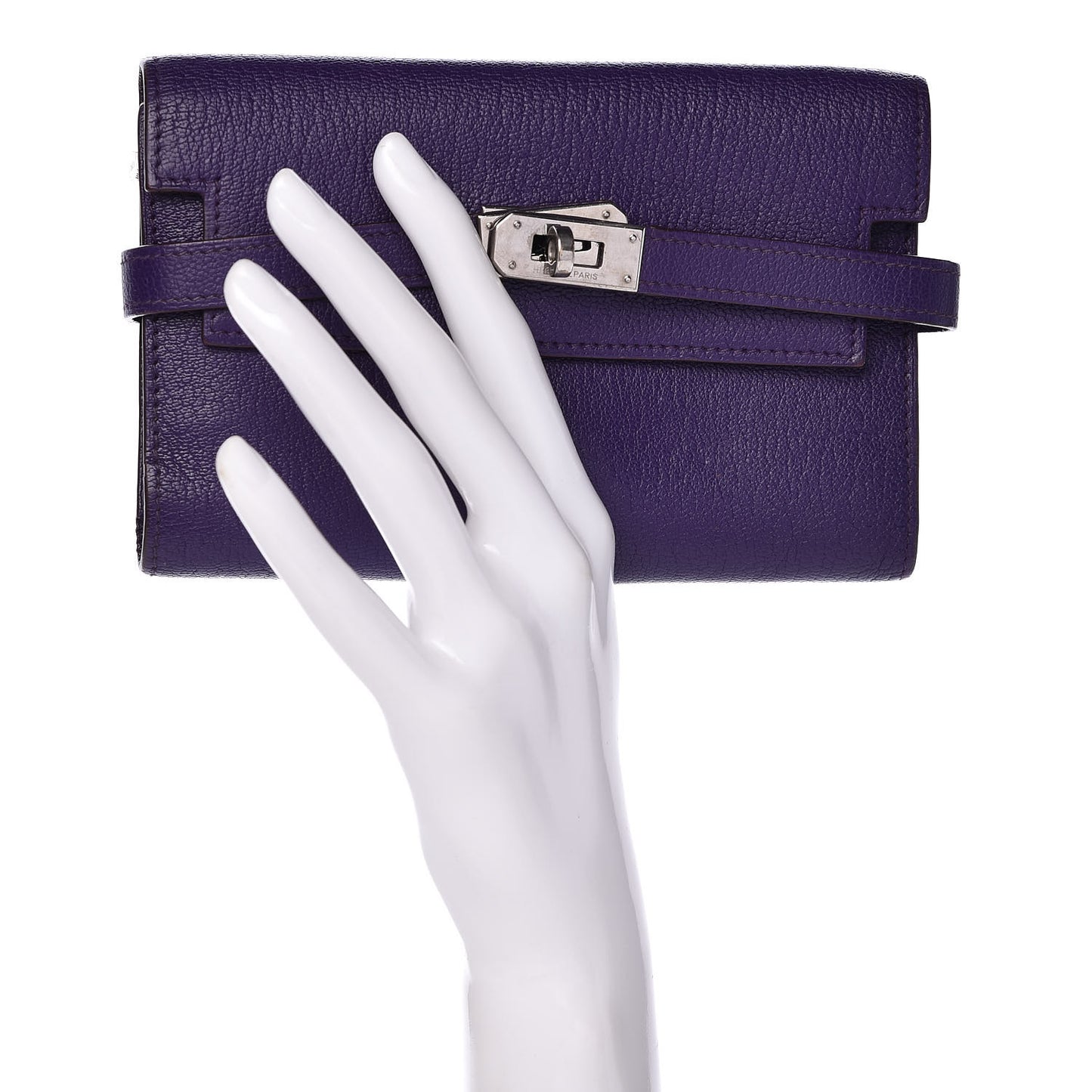Chevre Mysore Medium Kelly Wallet Iris