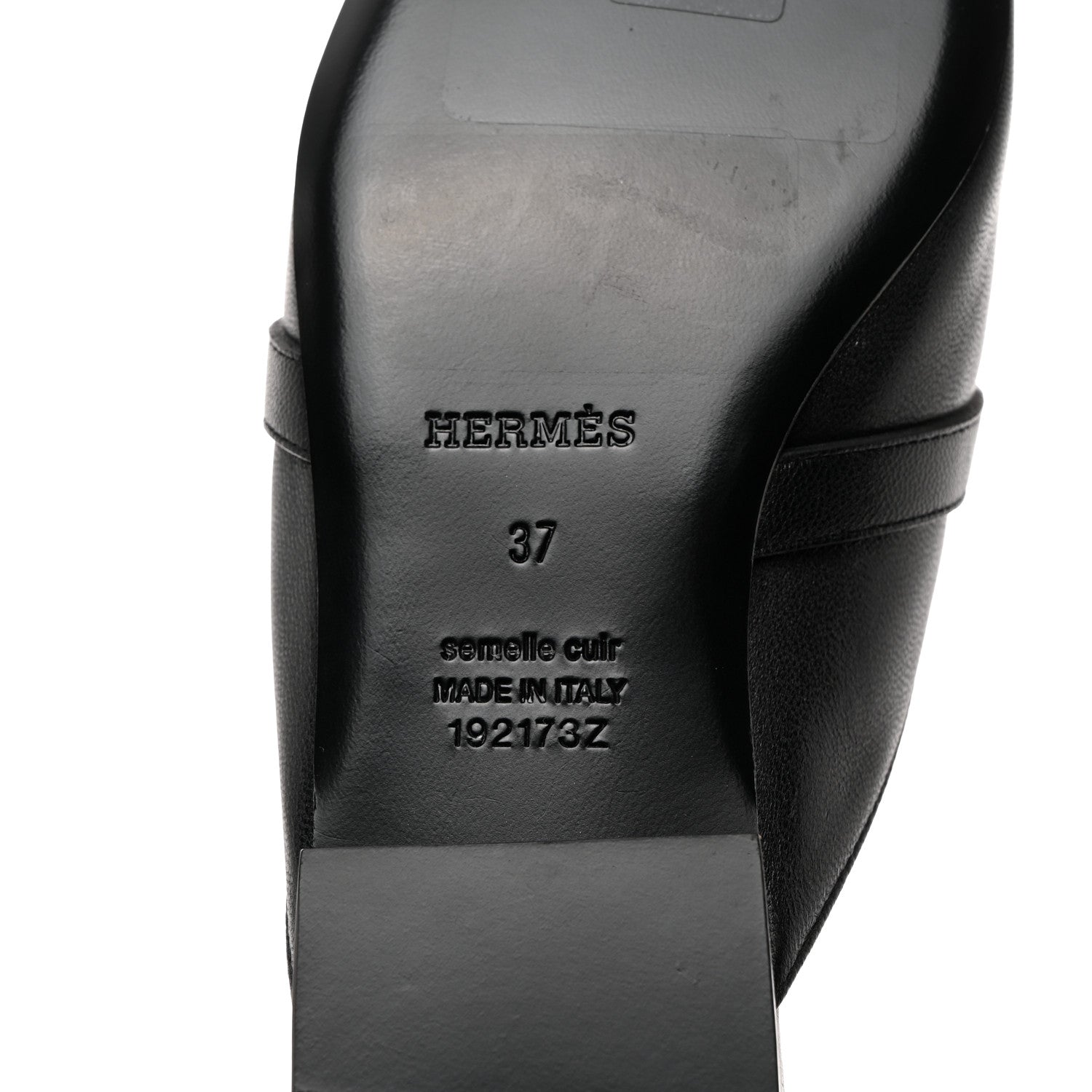 Hermes Goatskin Oz Mules 37 Black 8 of 8