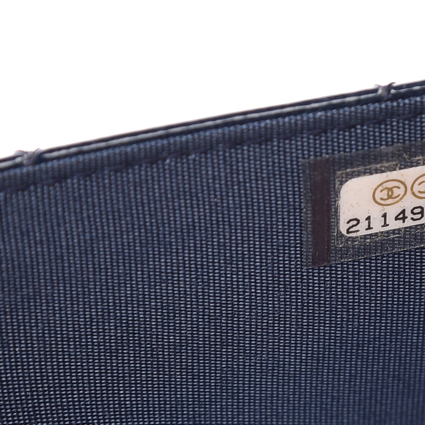 Patent Goatskin Quilted CC Eyelet Wallet On Chain WOC Blue