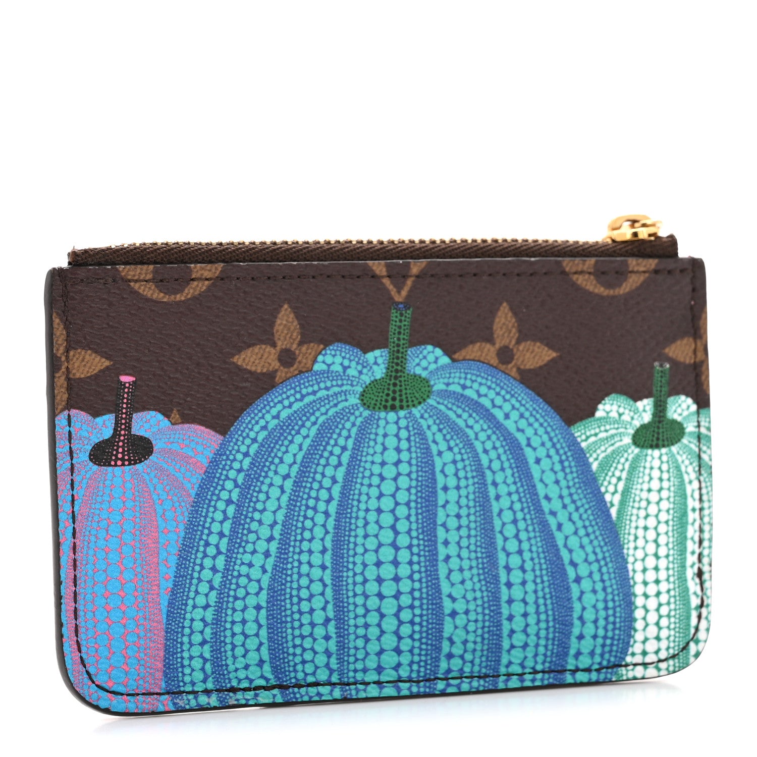 Louis Vuitton LV X YK Monogram Kusama Pumpkin Zipped Romy Card Holder 3 of 8