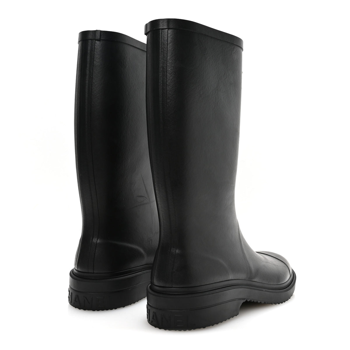 Chanel Caoutchouk CC High Boots 40 Black 5 of 9