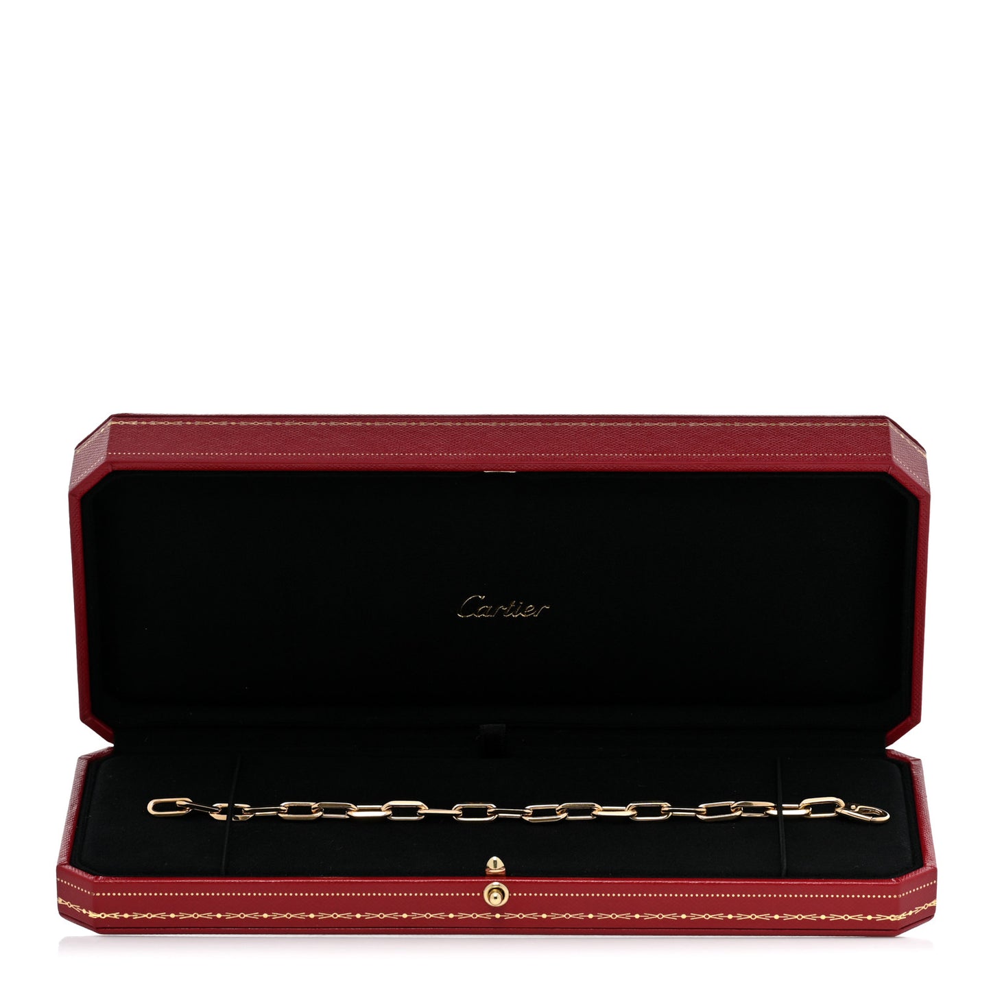 18K Yellow Gold Santos de Cartier Link Chain Bracelet
