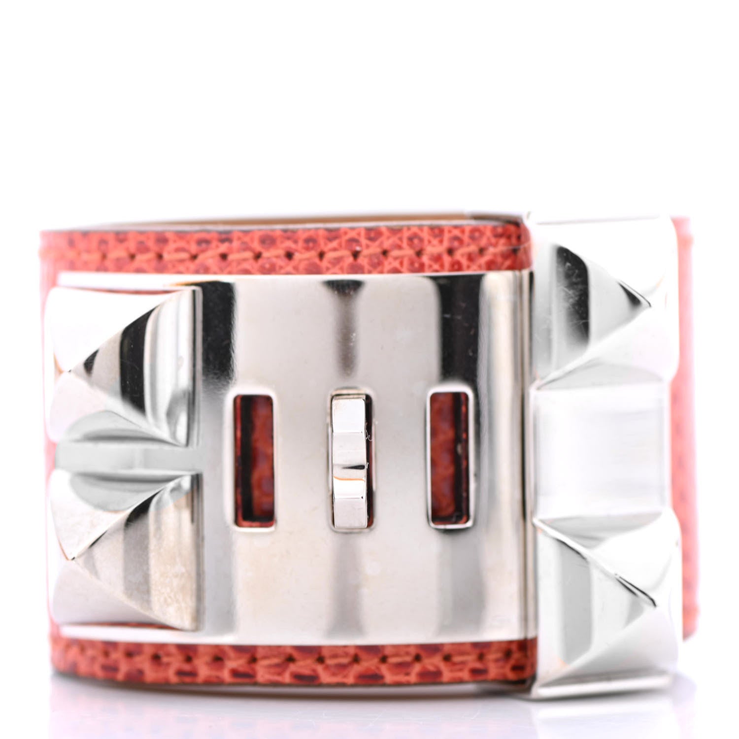 Hermes Lizard Collier De Chien CDC Bracelet Sanguine 2 of 4