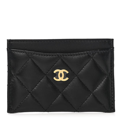 Chanel Lambskin Quilted Card Holder Black 1 of 9