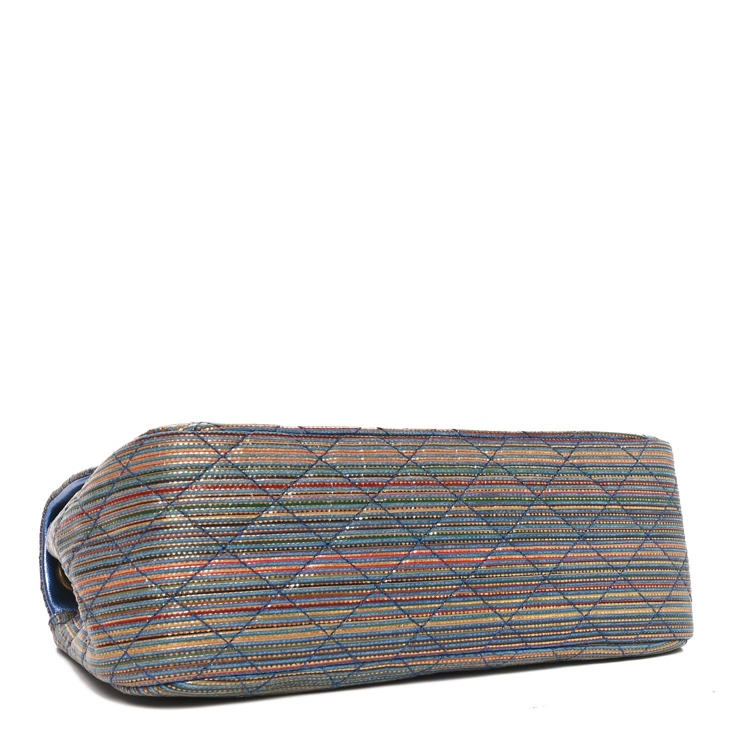 Chanel Metallic Sheepskin Thin Striped Small Single Flap Multicolor 4 of 11