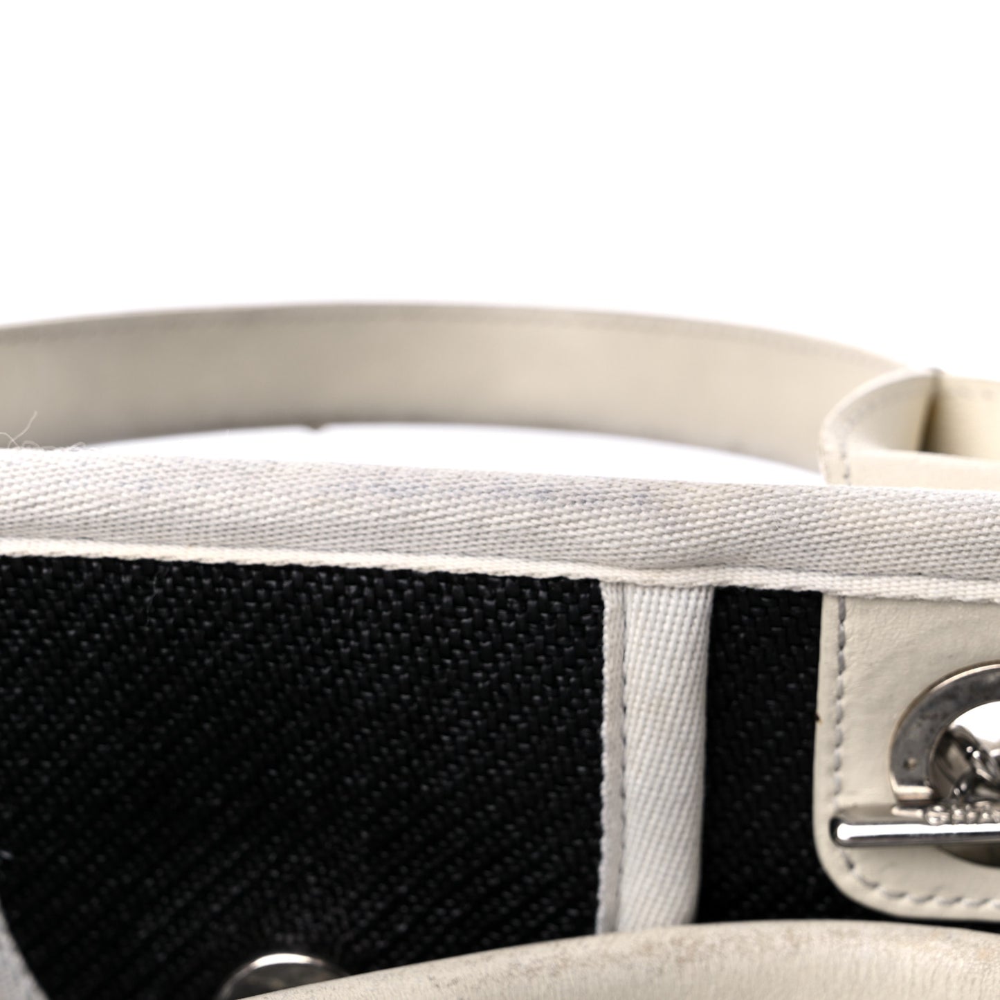 Canvas Large Deauville Tote Black White
