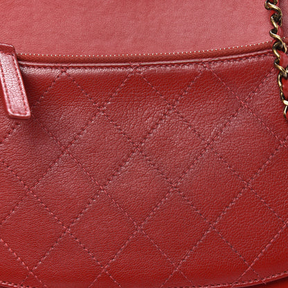Chanel Shiny Calfskin Goatskin Quilted Coco Curve Vanity Red 13 of 14