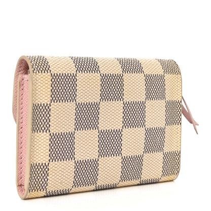 Louis Vuitton Damier Azur Rosalie Coin Purse Rose Ballerine 6 of 14