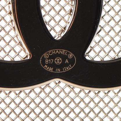 Chanel Mesh Circle CC Brooch Gold 4 of 4