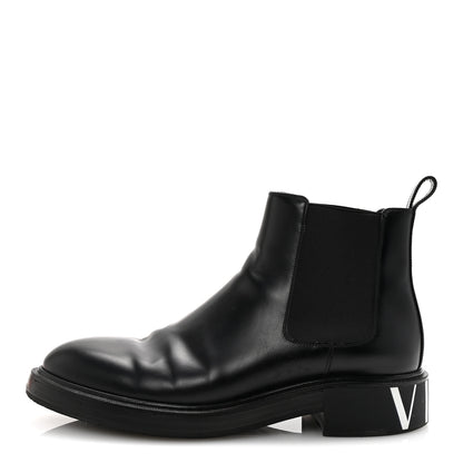 Valentino Garavani Calfskin VLTN Mens Chelsea Ankle Boots 43 Black 1 of 9
