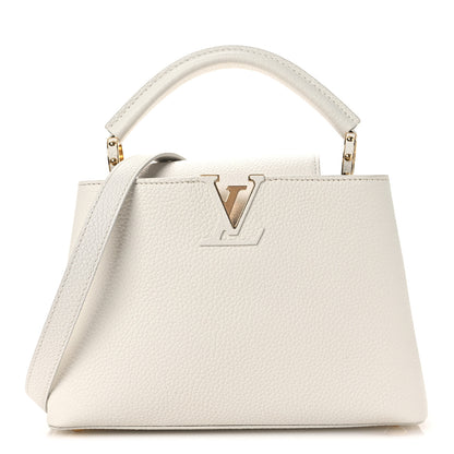 Louis Vuitton Taurillon Capucines BB Snow 1 of 9