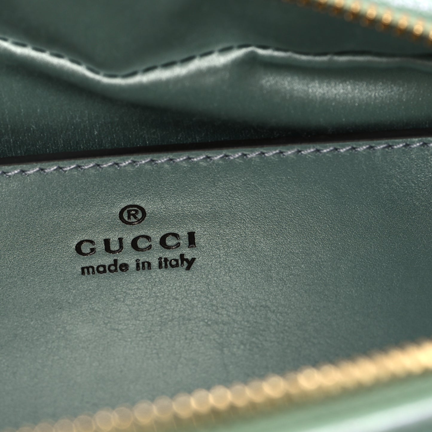 Iridescent Nappa Chevron Matelasse Small GG Marmont Chain Shoulder Bag Iridescent Salvy Green