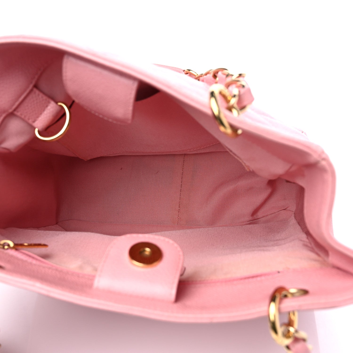 Chanel Caviar Quilted Petit Shopping Tote PST Pink 5 of 10