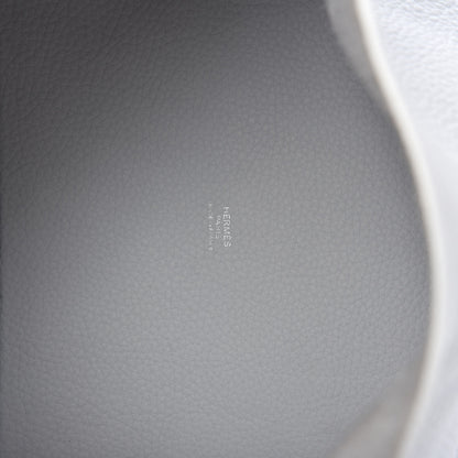 Hermes Taurillon Clemence Picotin 22 MM White 8 of 10