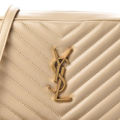 Saint Laurent Calfskin Matelasse Monogram Lou Camera Bag New Powder 10 of 10