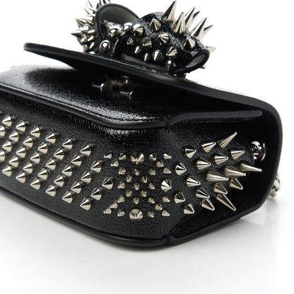 Christian Louboutin Jurassic Calfskin Spikes Sweety Charity NV Crossbody Bag Black Silver 7 of 9