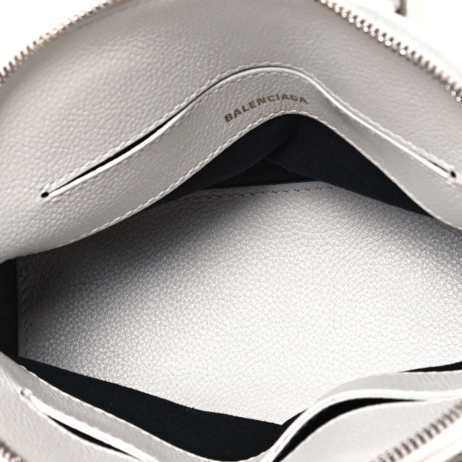 Balenciaga Grained Calfskin Logo XXS Ville Top Handle Bag White Fluo Pink 5 of 11