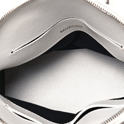 Balenciaga Grained Calfskin Logo XXS Ville Top Handle Bag White Fluo Pink 5 of 11