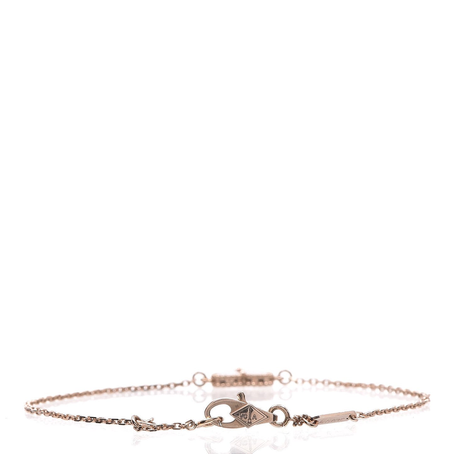 18K Rose Gold Carnelian Sweet Alhambra Heart Bracelet
