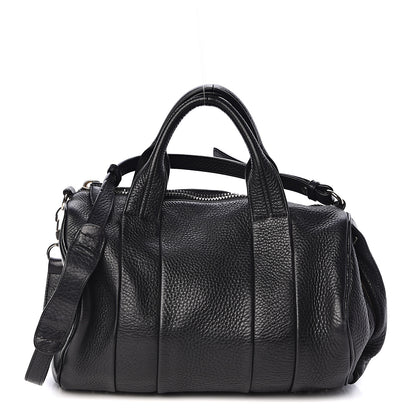 Alexander Wang Pebbled Lambskin Rocco Black Silver Hardware 1 of 9