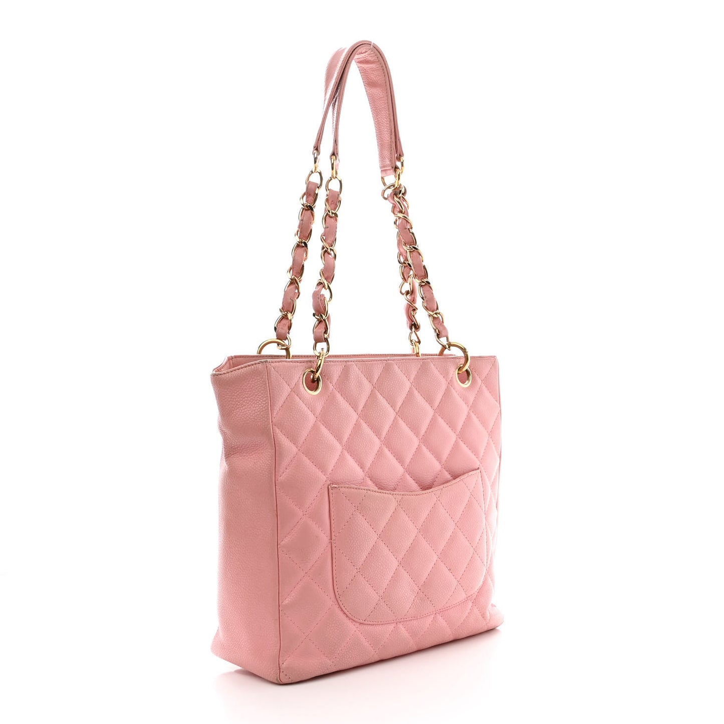 Caviar Quilted Petit Shopping Tote PST Pink