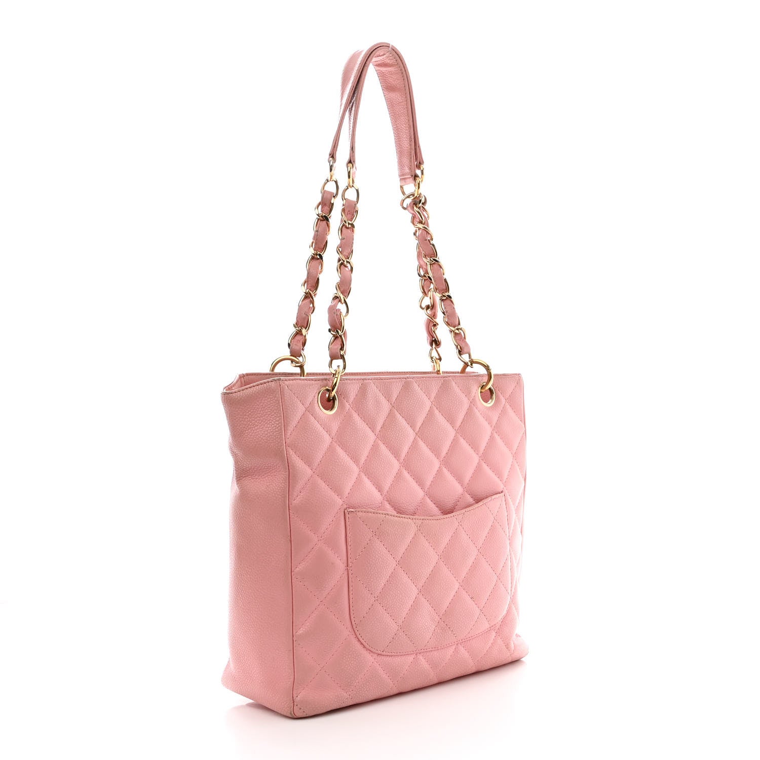 Chanel Caviar Quilted Petit Shopping Tote PST Pink 3 of 17