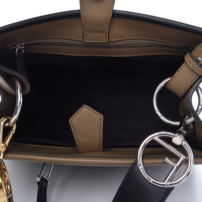 Fendi Vitello Century Velvet F is Fendi FF Embroidered Small Runaway Satchel Maya Black 5 of 10