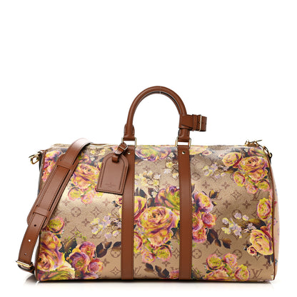 Louis Vuitton Metallic Monogram LV Garden Keepall Bandouliere 45 Gold 1 of 10