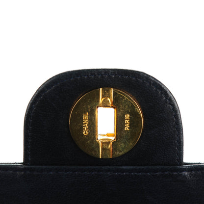 Chanel Lambskin Quilted Medium Double Flap Bijoux Chain Navy 6 of 9