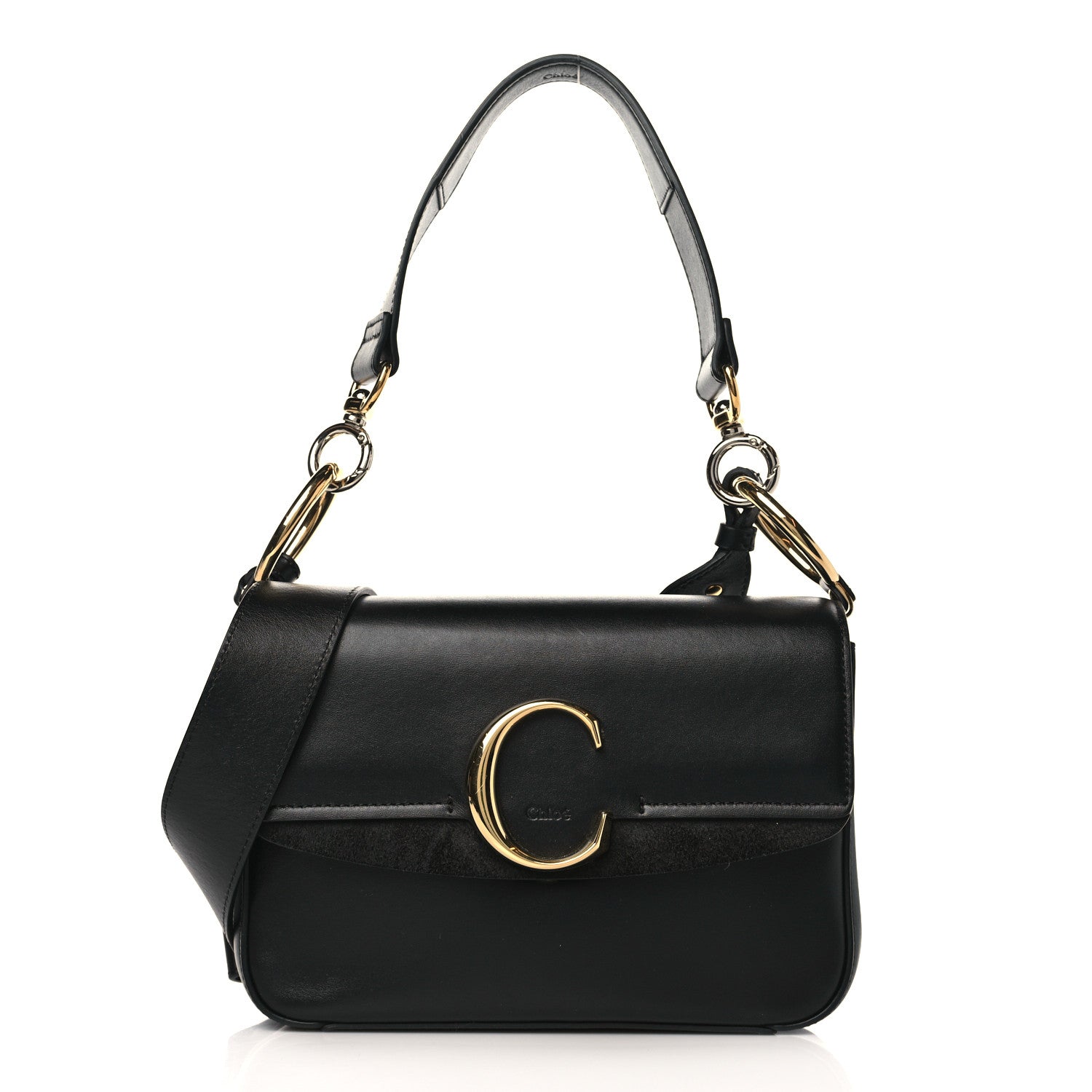 Chloe Calfskin Small C Double Carry Black 1 of 9