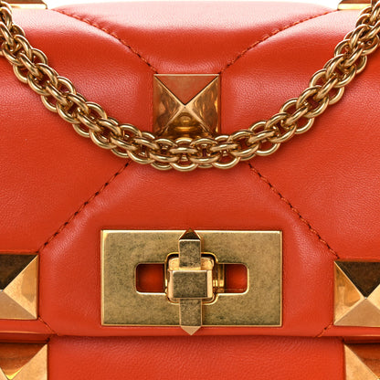 Valentino Garavani Nappa Medium Roman Stud Shoulder Bag Orange Zest 7 of 14