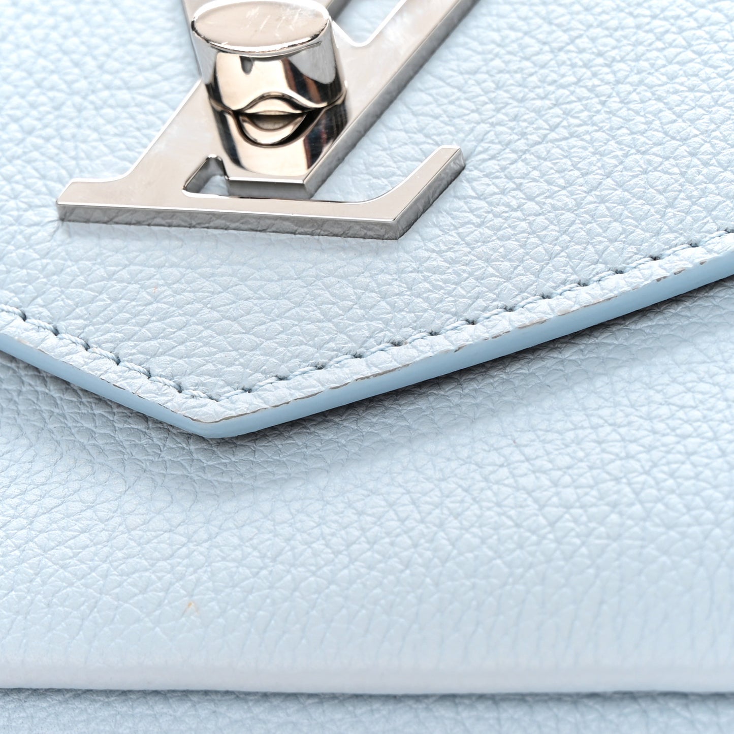 Soft Calfskin Mylockme Chain Bag BB Olympe Blue