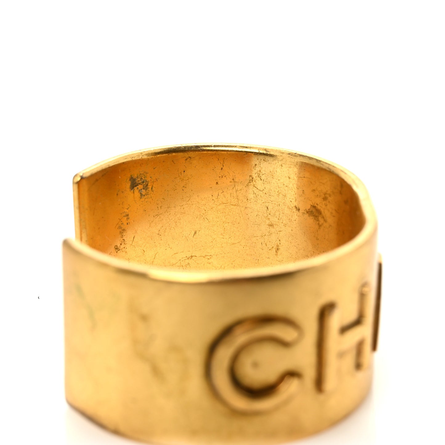 Metal Logo Cuff Gold