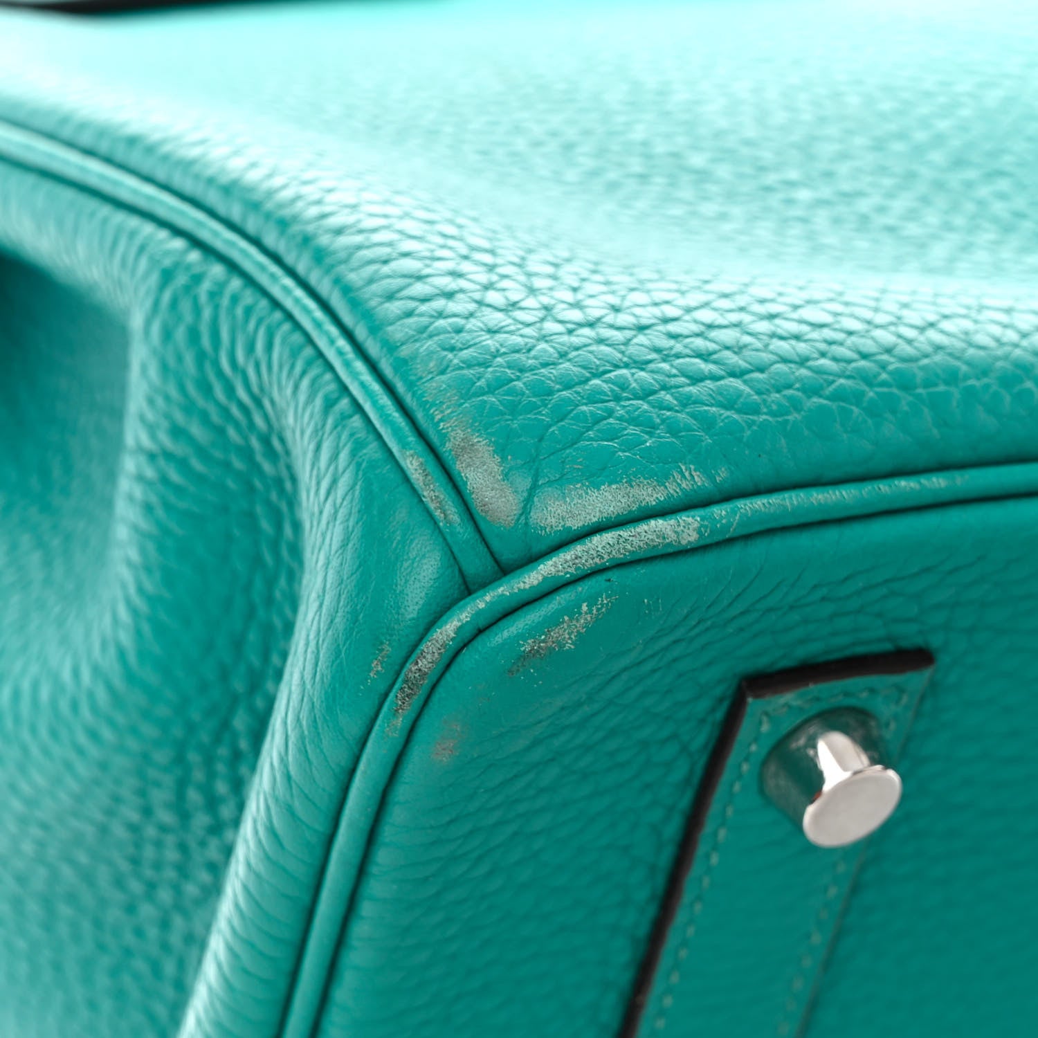 Hermes Taurillon Clemence Birkin 35 Bleu Paon 15 of 15