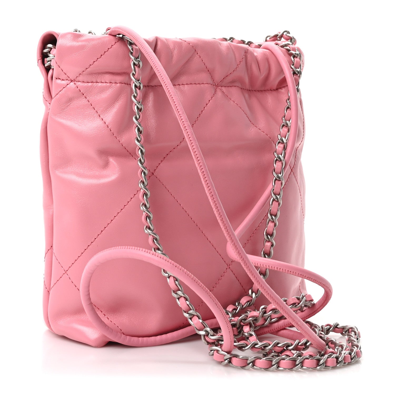 Chanel Shiny Calfskin Quilted Mini Chanel 22 Pink 3 of 10